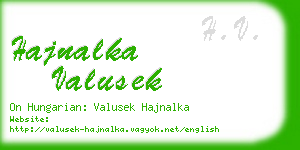 hajnalka valusek business card